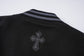 Chrome Hearts Embroidered Logo Leather Black Patchwork Jacket