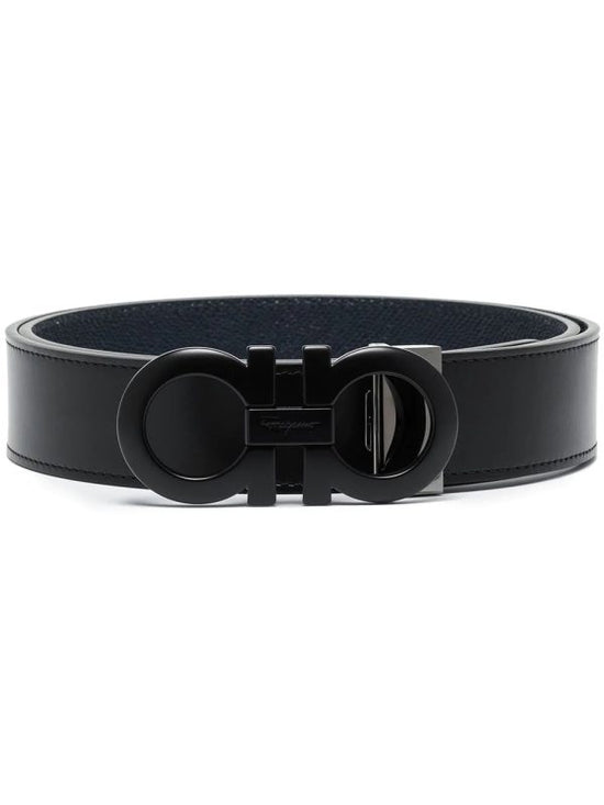 SALVATORE FERRAGAMO GANCINI REVERSIBLE LEATHER BELT