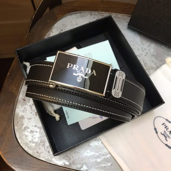 Leather Belt Prada Brown