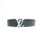 LOUIS VUITTON BLACK LEATHER BELT