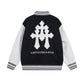 Chrome Hearts Quilted Logo Leather Patchwork Jacket