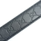 GUCCI HOME DOUBLE G DARK PATTERN PRINTED BELT