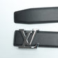 LOUIS VUITTON BLACK LEATHER BELT