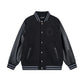 Chrome Hearts Embroidered Logo Leather Black Patchwork Jacket