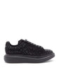 Alexander McQueen Black Crystal Embellished Leather Oversized Sneakers