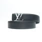 LOUIS VUITTON BLACK LEATHER BELT