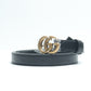 Gucci Black Classic Gg Reversible Leather Belt