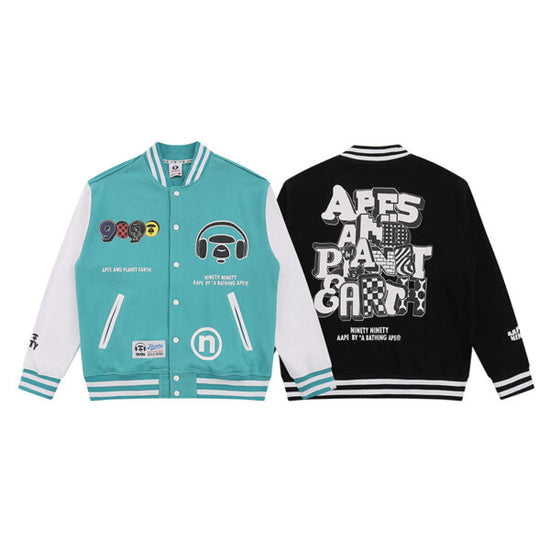 VESTE VARSITY GRAPHIQUE BAPE X 9090