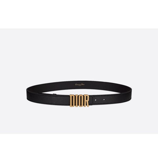 Dior D-Fence Belt Black Smooth Calfskin